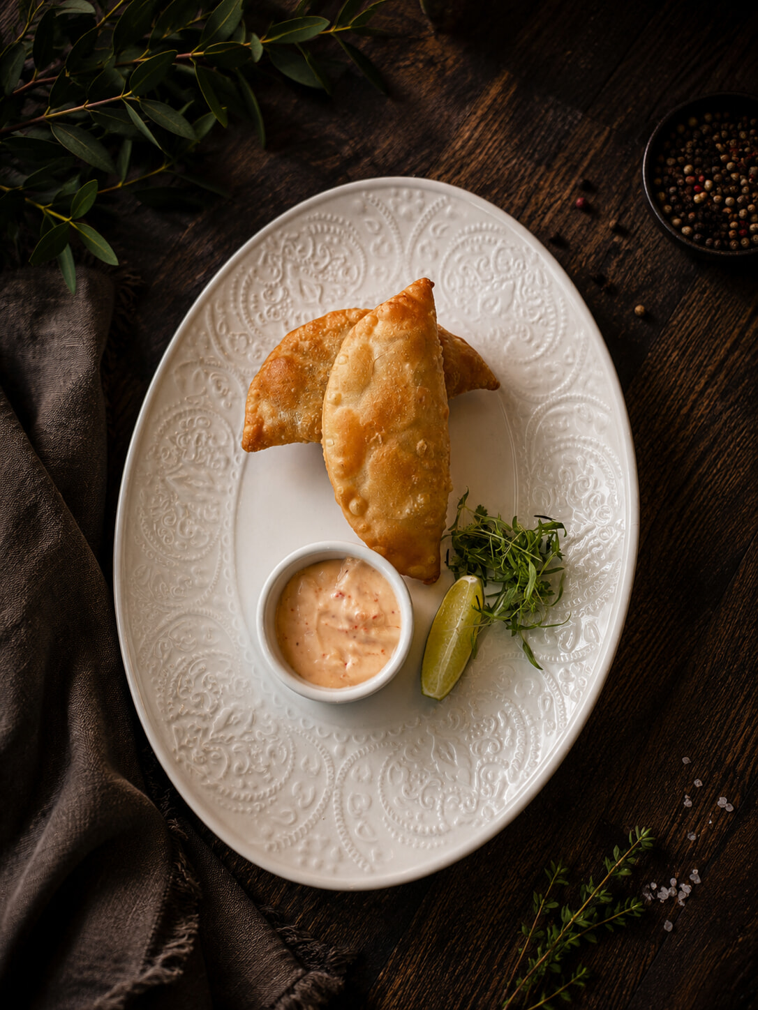 Мини чебуреки с креветками